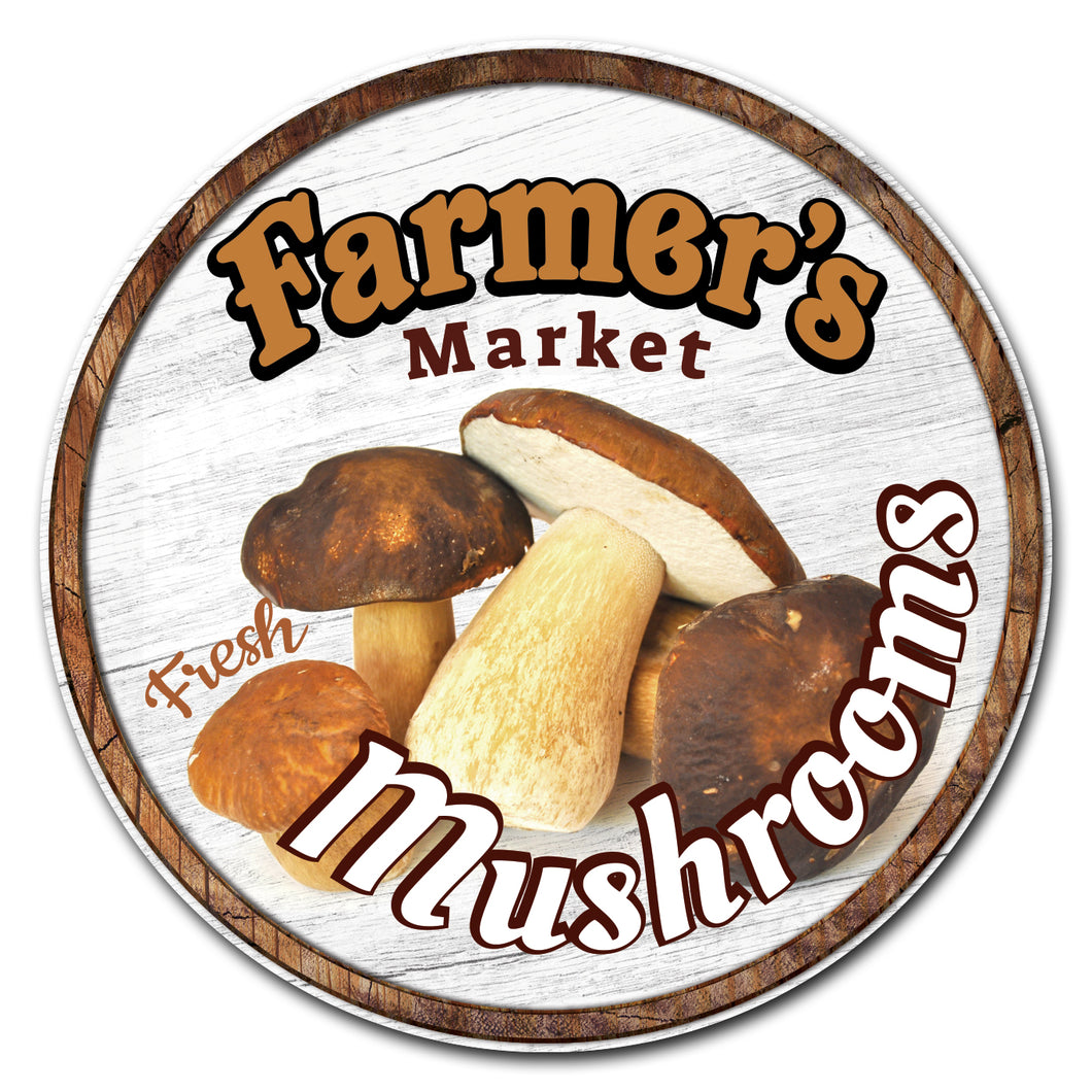 Farmer's Market Mushrooms Circle