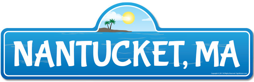Nantucket, MA Massachusetts Beach Street Sign