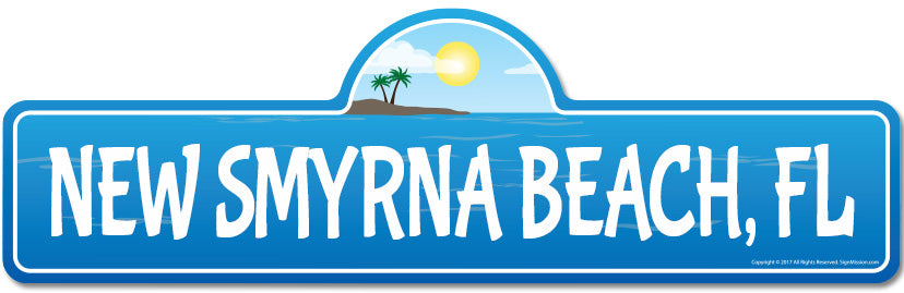 New Smyrna, FL Florida Beach Street Sign