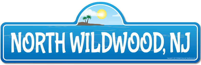 North Wildwood, NJ New Jersey Beach Street Sign
