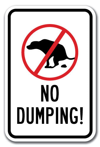 No Dumping With Dog Graphic