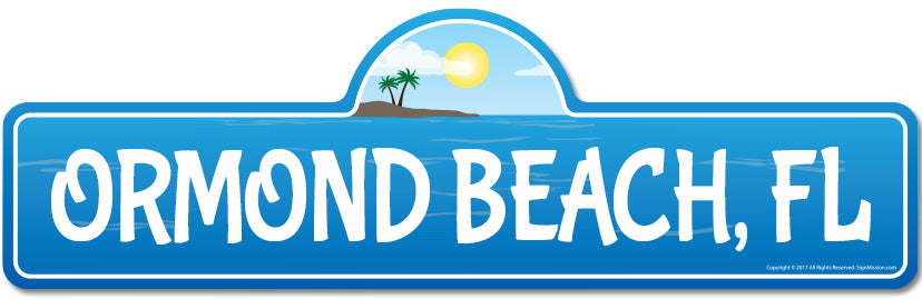 Ormond, FL Florida Beach Street Sign