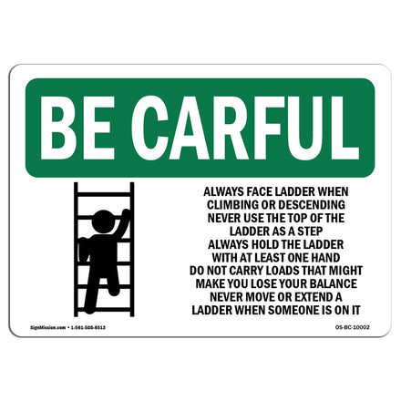 Always Face Ladder Safety Bilingual