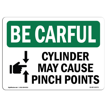 Cylinder May Cause Pinch Points With Symbol