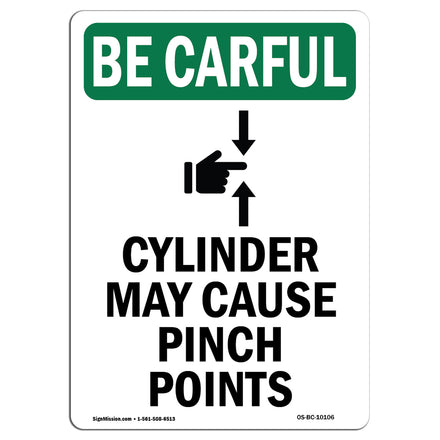 Cylinder May Cause Pinch Points With Symbol