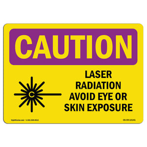 Laser Radiation Avoid Eye Or With Symbol