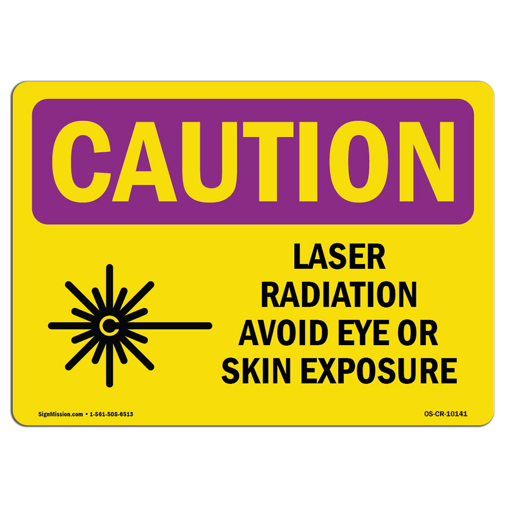 Laser Radiation Avoid Eye Or With Symbol