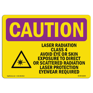 Laser Radiation Class 4 Avoid With Symbol