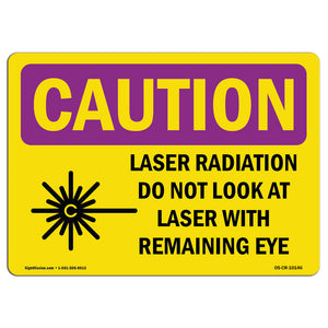 Laser Radiation Do Not Look With Symbol