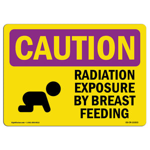 Radiation Exposure By Breast Feeding With Symbol