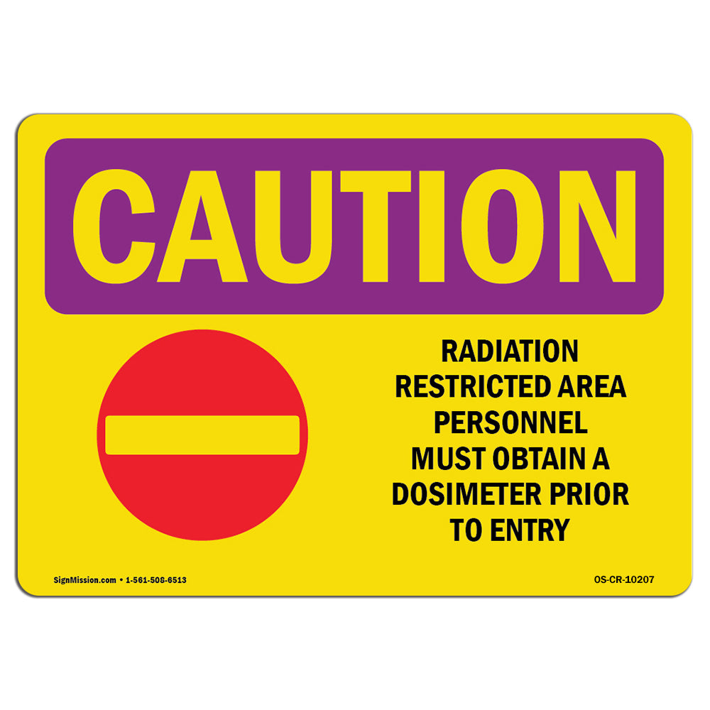 Radiation Restricted Area Personnel With Symbol