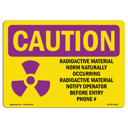 Radioactive Material Norm Naturally With Symbol