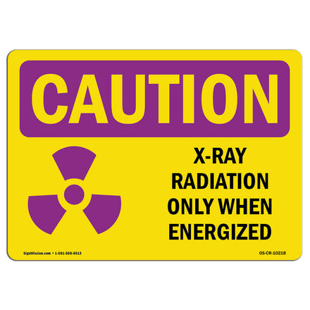 X-Ray Radiation Only When Energized With Symbol
