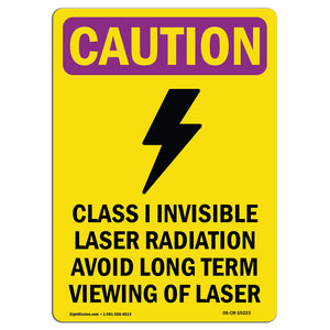 Class I Invisible Laser Radiation With Symbol