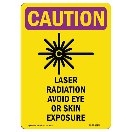 Laser Radiation Avoid Eye Or With Symbol