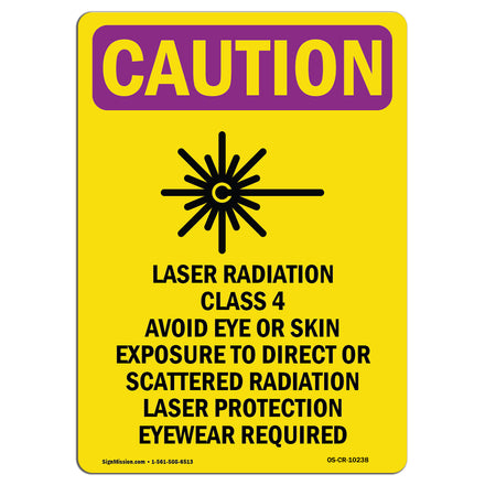 Laser Radiation Class 4 Avoid With Symbol