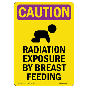 Radiation Exposure By Breast Feeding With Symbol