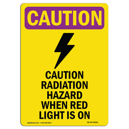 Radiation Hazard When Red Light Is On With Symbol