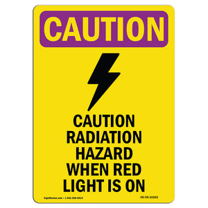 Radiation Hazard When Red Light Is On With Symbol