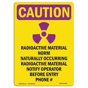 Radioactive Material Norm Naturally With Symbol