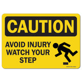 Avoid Injury Watch Your Step with Graphic