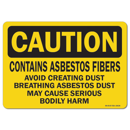 Contains Asbestos Fibers Avoid Creating