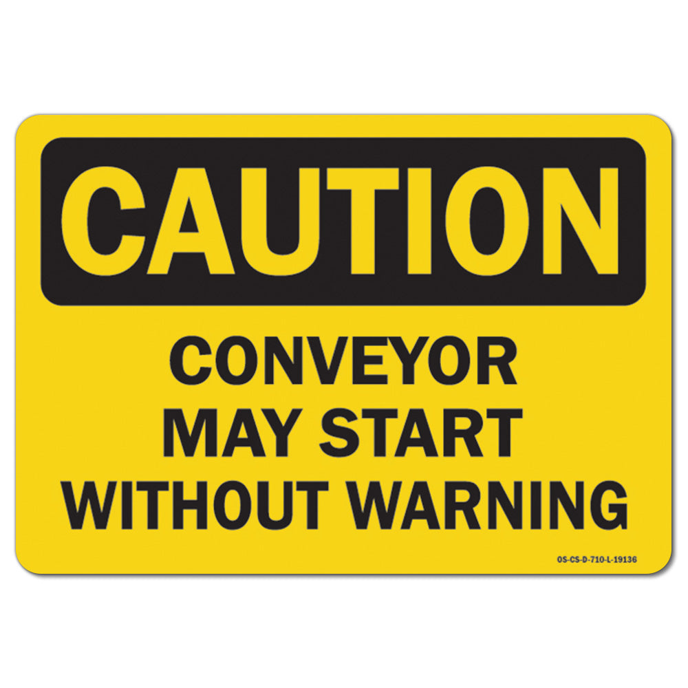 Conveyor May Start Without Warning