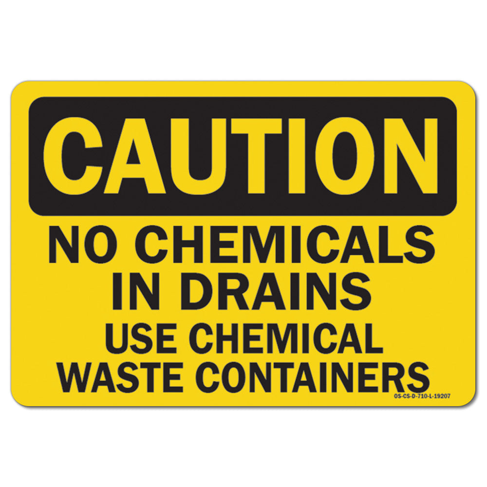 No Chemicals In Drains Use Chemical Waste Containers