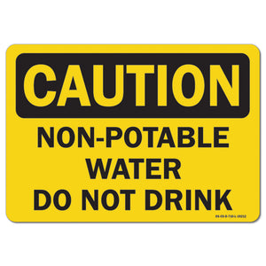 Non-Potable Water Do Not Drink