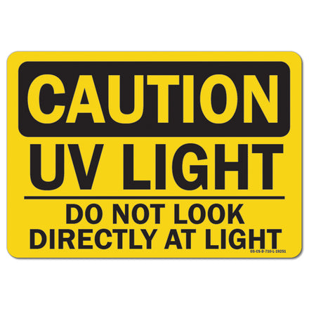 UV Light Do Not Look Directly At Light