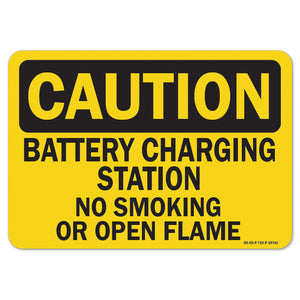 Battery Charging Station No Smoking Or Open Flames