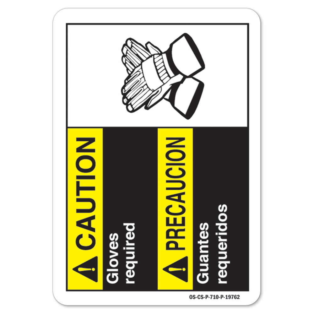 Gloves Required-Bilingual