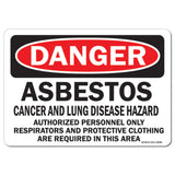 Asbestos Cancer and Lung Disease Hazard Authorized Personnel Only Respirators