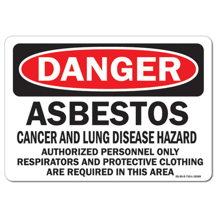 Asbestos Cancer and Lung Disease Hazard Authorized Personnel Only Respirators