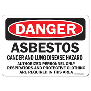 Asbestos Cancer and Lung Disease Hazard Authorized Personnel Only Respirators