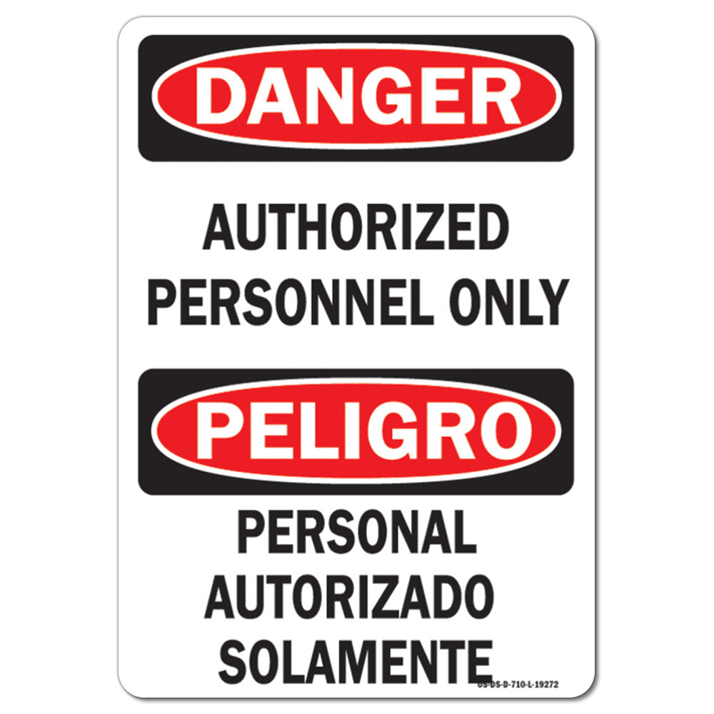 Authorized Personnel Only Bilingual