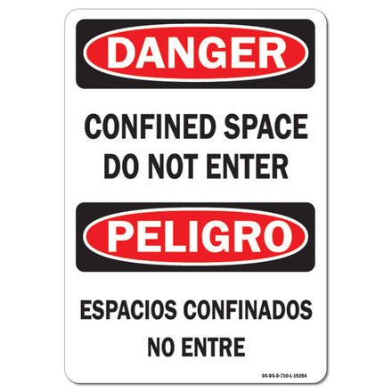 Confined Space Do Not Enter Bilingual