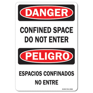 Confined Space Do Not Enter Bilingual