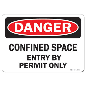 Confined Space Entry By Permit Only