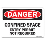 Confined Space Entry Permit Not Required
