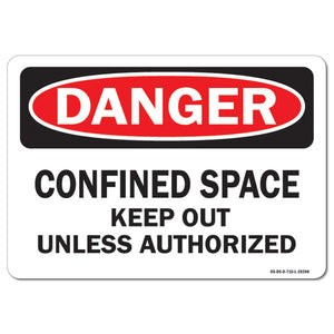 Confined Space Keep Out Unless Authorized