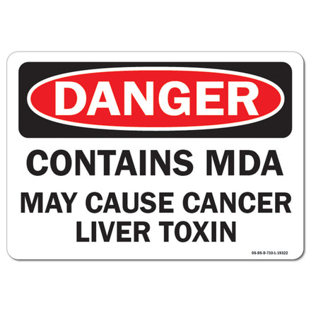 Contains MDA May Cause Cancer Liver Toxin