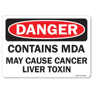 Contains MDA May Cause Cancer Liver Toxin