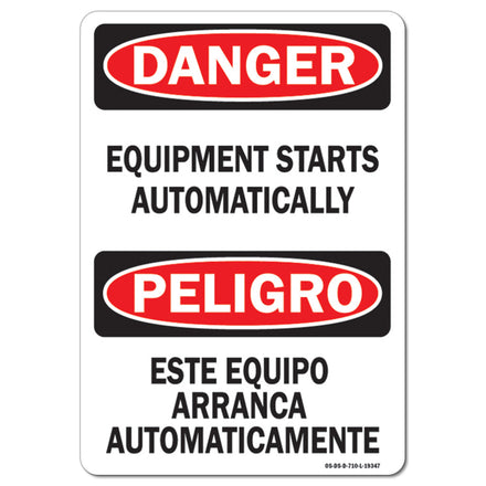 Equipment Starts Automatically Bilingual