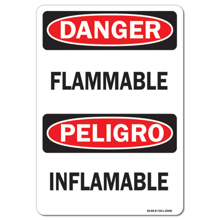 Flammable (Bilingual), Vertical