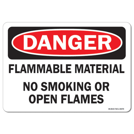 Flammable Material No Smoking Or Open Flames