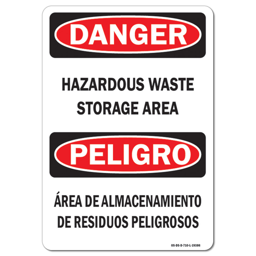 Hazardous Waste Storage Area Bilingual