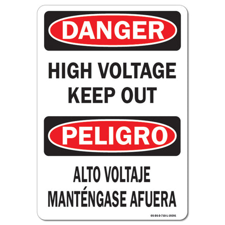 High Voltage Keep Out (Bilingual)