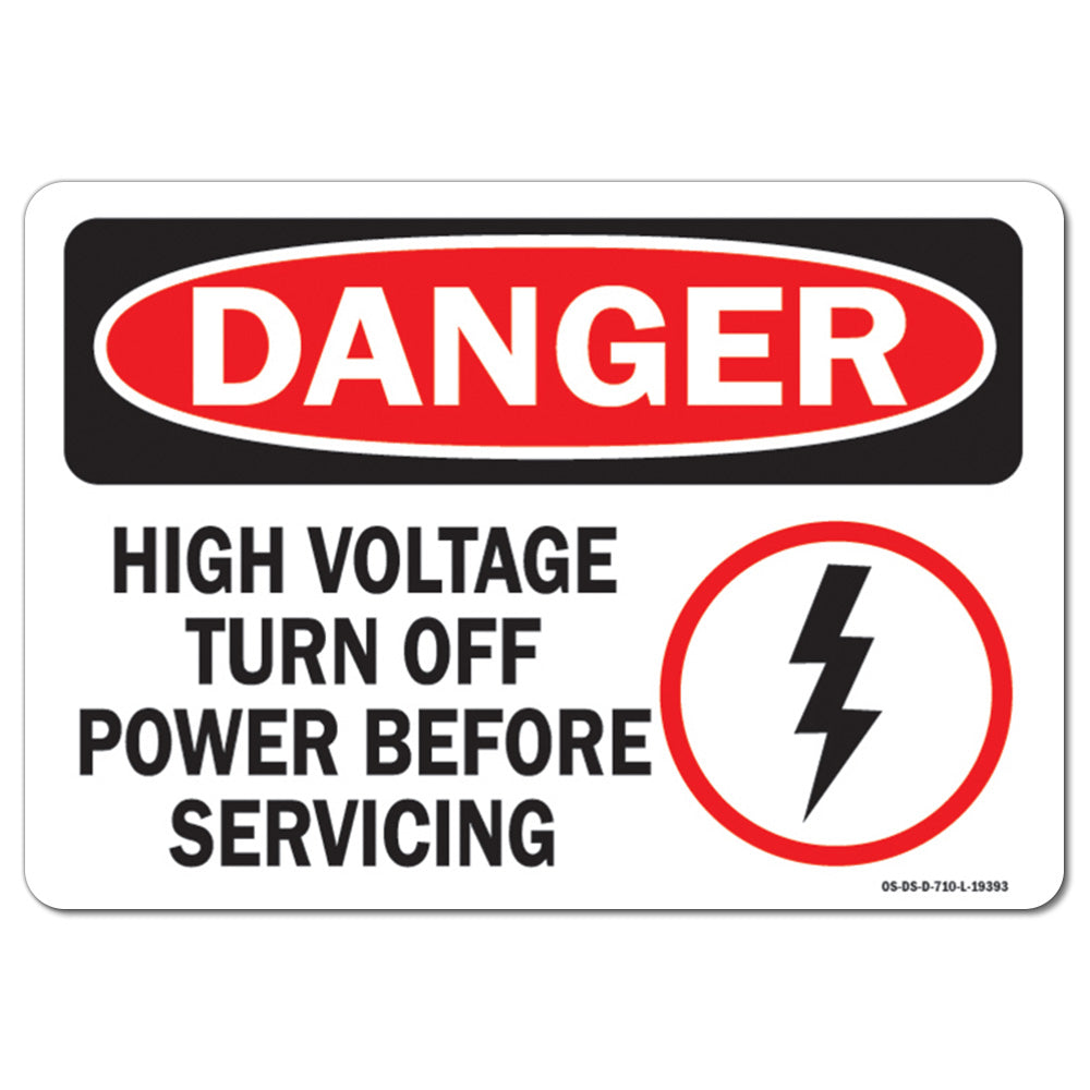 High Voltage Turn Off Power Before Servicing