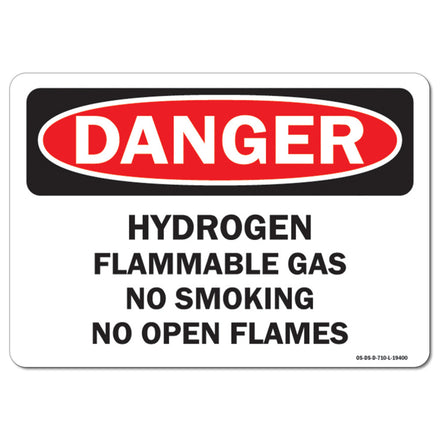 Hydrogen Flammable Gas No Smoking or Open Flames